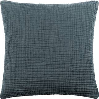 Yard Yard Dusk Blue Lark Muslin Crinkle 100% Cotton Polyester Filled Cushion