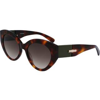 LONGCHAMP Kvinde LO722S 230 Solbriller Acetat Havana Grå Cat Eye Normal Fotokromatisk