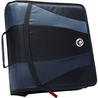 Case -It the Dual 2.0 Zipper Binder - To 2 tommer D -ringe - 5 Emnefilmappe - Flere lommer - 800 arkkapacitet - leveres med skulderrem - Black Du