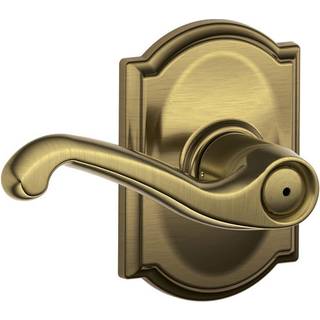 Schlage F40 Fla 609 Cam Camelot Collection Flair Privacy Lever Antik messing