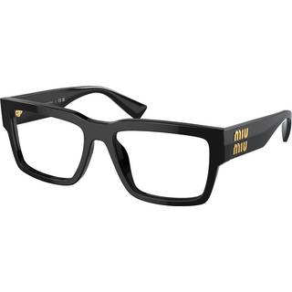 Miu Miu Kvinde MU 02XV 1AB1O1 Optiske stel Acetat Sort Transparent Firkantet Normal