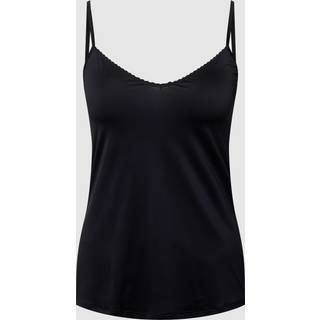 HANRO Spaghetti Top - Satin Deluxe 0019 Black X-Large