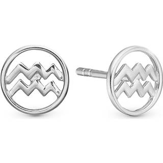 Stjernetegn Vandmand Ørestikker - Blankpoleret Sterling Sølv - Christina