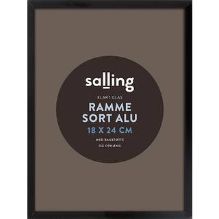 Sort ramme m. glas - 18x24 cm
