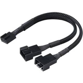 AKASA Forgreningskabel til 2 x 4-pins PWM-Blæser 10cm - Sort