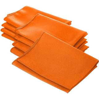 La Linen Pack-10 Polyester Poplin serviet 18 af 18-tommer orange