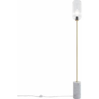 Art Deco Gulvlampe Messing med klart glas - Rid