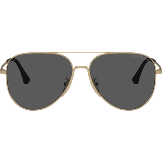 Emporio Armani EA2149D Asian Fit 337187 60 Solbriller Mænd Guld - Matte Pale Gold - 60mm
