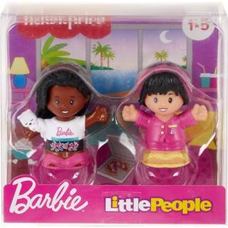 Fisher-Price Little People Toddler Toys Barbie Sleepover Figure Set med 2 tegn til førskole foregive at lege børn i alderen 18 måneder
