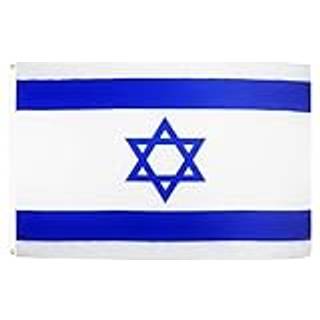 AZ Flag - Israel Flag - 2x3 ft - 100D Polyester Israeli - Jødisk banner med to metalgrommer - Fade Resistant - Vivid Colours - 2 'X 3' Feet - 90x