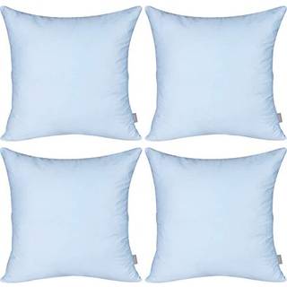 Thmyo 4-pack 100% bomulds behagelig solid dekorativ kast pude kasse firkantet pude d?kning pudebetr?k sublimering blank pude d?kker DIY kaste pud