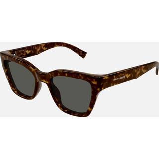 SAINT LAURENT Kvinde SAINT LAURENT SL 641 002 Solbriller Bio-injekt Havana Grå Cat Eye Normal