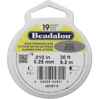 Beadalon 19 streng rustfrit st?l perlestrengetr?d.010 in / 0,25 mm Bright 30 ft / 9,2 m