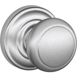 Schlage Andover Passage Knob Andover Rose Satin Chrome - FA10AND626/F10AND626 og