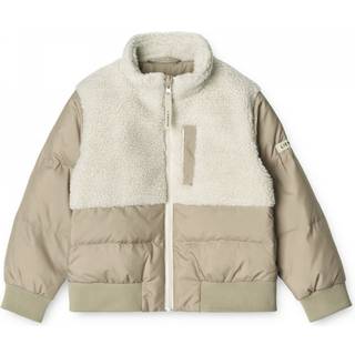 Liewood Marlin fleece-trimmed down jacket - beige - Y 10