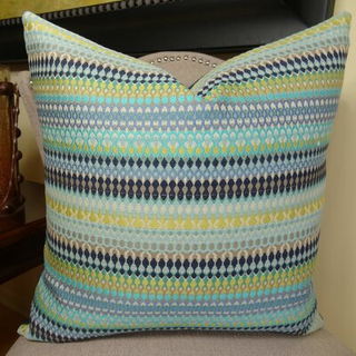 Plutus Brands Plutus Alpenglow Handmade Throw Pillow 16 """" X 16 """" Turkis/gul/Navy