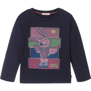 Billieblush Langærmet T-shirt Med Tryk Navyblå 2 Y  Marineblå  2 år  kvinde