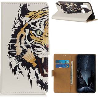 Samsung Galaxy A20e mønstret lædercover - tiger