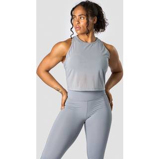 Revive Mesh Cropped Tank Top Wmn Dusty Blue