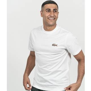 Lacoste Herre T-shirt Hvid/Leopard Logo