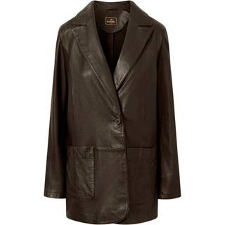 Must-have Maya læderblazer jakke i blød kvalitet / 50684 - Dark Chocolate - 38