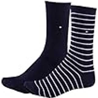 Tommy Hilfiger 2-pak Classic Small Stripe Socks - Darkblue - Str 39/42 * Kampagne *