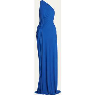 Tom Ford One-shoulder jersey gown - blue - XL