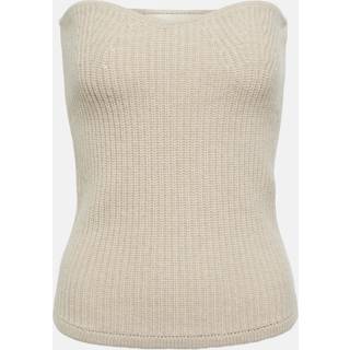 Isabel Marant Blaze wool and cashmere strapless top - beige - L