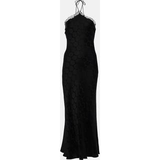 Stella McCartney Floral jacquard lace midi dress - black - XXXS