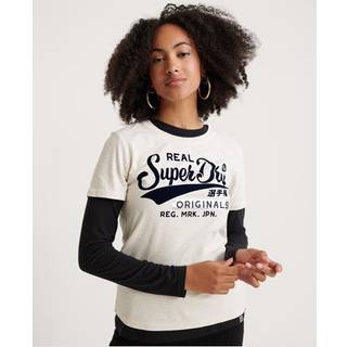 Superdry Real Originals T-shirt med fløjlsblødt logo
