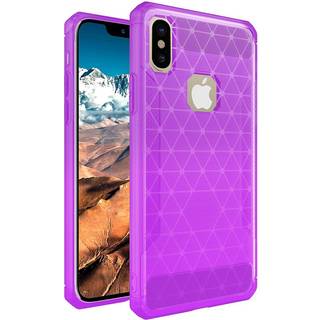iPhone X cover med geometrisk mønster - Lilla
