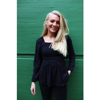 Liberte - Alma-Ls-Smock-Top - Black