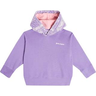 Palm Angels Kids Paisley cotton jersey hoodie - purple - Y 10