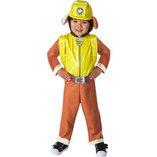 Rubies barns Paw Patrol Rubble Costume Jumpsuit Headpiece og Pup-Pack som vist lille
