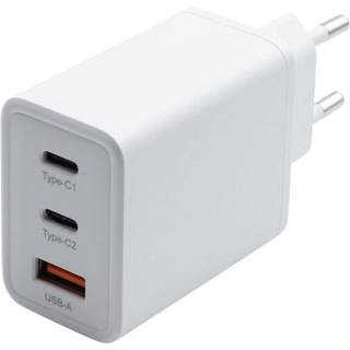 Dacota Platinum GaN hurtigoplader 65 W 3 Port, hvid ➞ På lager - klar til levering og afhentning