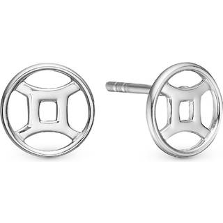 Stjernetegn Tvilling Ørestikker - Blankpoleret Sterling Sølv - Christina
