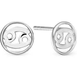 Stjernetegn Krebs Ørestikker - Blankpoleret Sterling Sølv - Christina