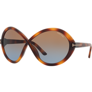 Tom Ford FT1070 JADA 53F 68 Solbriller Kvinder Tortoiseshell - Dark Tortoise - 68mm