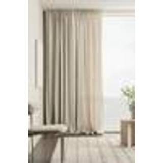 SAVANNAH fløjlsgardin 1 længde ekstra bred - Beige