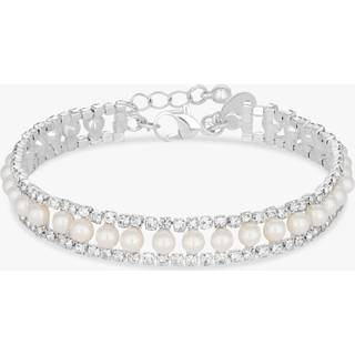 Jon Richard Jon Richard Silver Tone Pearl And Crystal Bracelet