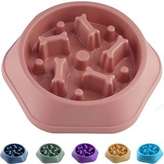 Caishow langsom feeder hunde sk?l anti gulping sund spisning interaktiv oppustethed stop sjov alternativ non slip hund langsom mad fodring k?ledy