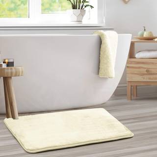 Clara Clark Bath Mat - Memory Foam Bath Mat - Blødt badeværelse tæppe - Non Slip and Super Absorbent - Hurtig tørringsmaskine Vaskbar bademåtte -