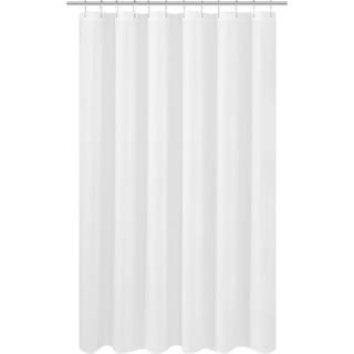 N&Y Hjem Extra Long Bruser Gardin Liner Fabric 72 x 80 tommer Hotelkvalitet Vaskbart hvidt spa -badeværelsesgardiner med Grommets 72x80