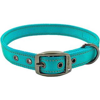 Max og Neo Max Reflective Metal Buckle Dog Collar - Vi donerer en krave til en hunde redning til hver solgte krave (stor teal)