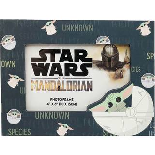 Silver Buffalo Star Wars The Mandalorian The Child Grogu Baby Yoda """" Ukendt art """" Foto Picture Frame Blue Grey 4 X 6 Inches