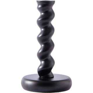 Polspotten Twister Lysestage 24 Cm - Fyrfadsstager Pulverlakeret Aluminium Sort - 390-225-165