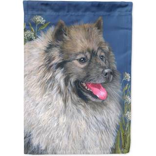 Carolines Treasures PPP3110GF Keeshond Have Flag Postkasse Flag Dekorativ Yard Flag Banner Udenfor Patio Kunstv?rk Yard Blomsterbede Havest?rrels