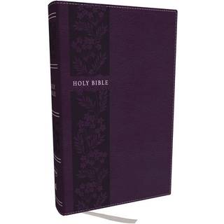 NKJV Personal Size Large Print Bible with 43,000 Cross References, Purple Leathersoft, Red Letter, Comfort Print (Thumb Indexed)
