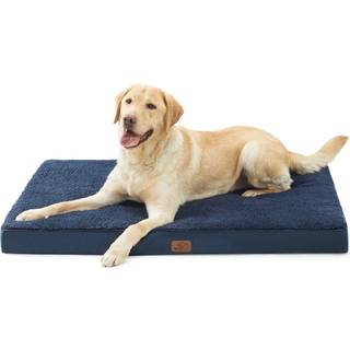 Bedsure XL Hundeseng Hunde i stor st?rrelse - Ortop?disk vandt?t ekstra store k?ledyrssenge med aftageligt vaskbart betr?k ?ggekasse skumm?tte Ve