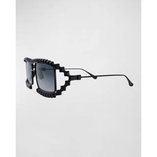 Anna-Karin Karlsson CRYSTAL BOO Black 56 Solbriller Kvinder Black - Black Swarovski Crystals - 56mm